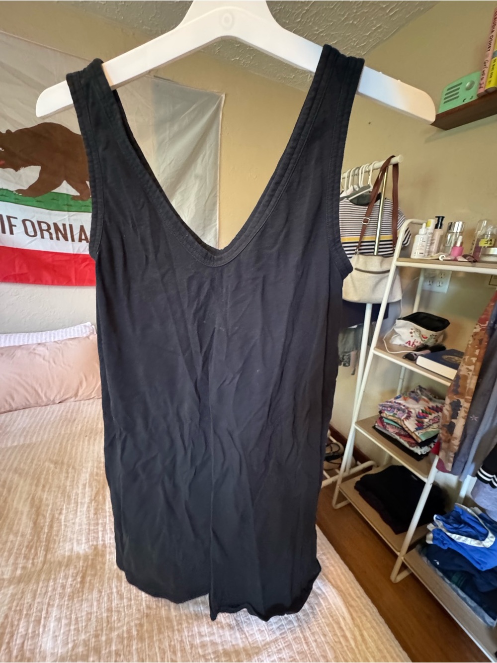 Everlane Black Women's Ponte V neck Mini Dress